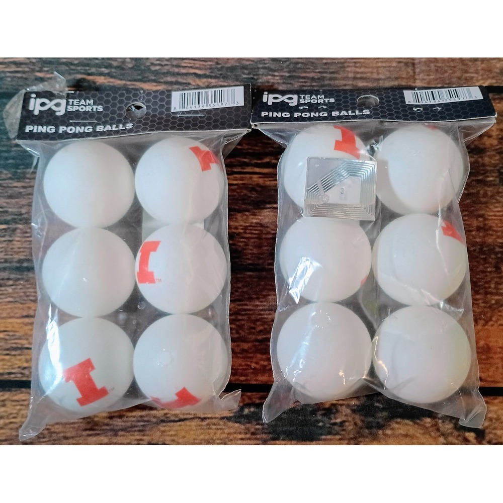 IPG Team Sports University of IL Fighting Illini Ping Pong Balls 2 Packs 12ct
